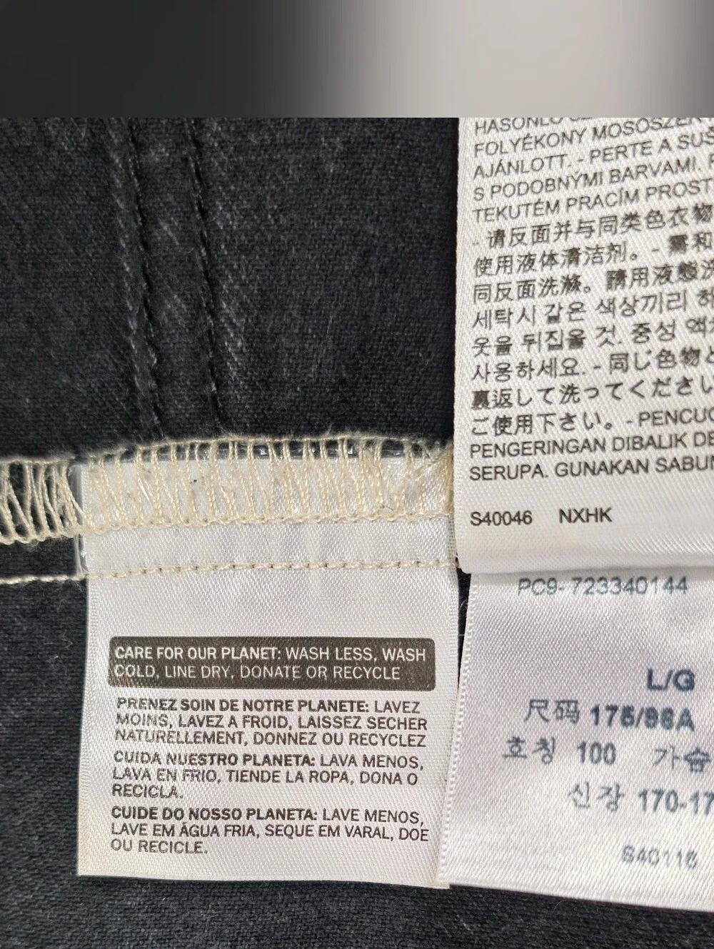 Levi's 72334-0144 Trucker Denim Jacket Mens L Faded Black Skull Patch Custom
